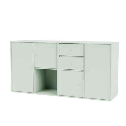 Buffet Couple par Peter J. Lassen, laque 161 Mist, suspendu au mur, packshot Montana