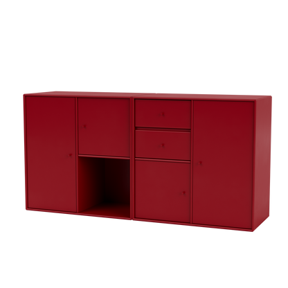 Buffet Couple par Peter J. Lassen, laque 165 Beetroot, suspendu au mur, packshot Montana