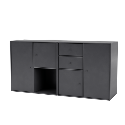 Buffet Couple par Peter J. Lassen, laque 36 Coal, suspendu au mur, packshot Montana