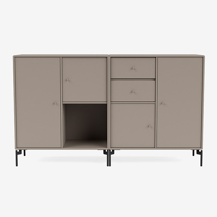 Buffet Couple par Peter J. Lassen - Montana-141 Truffle-Pieds h 12.6cm-The Woods Gallery