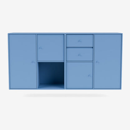 Buffet Couple par Peter J. Lassen - Montana-154 Azure-Avec rail de suspension-The Woods Gallery