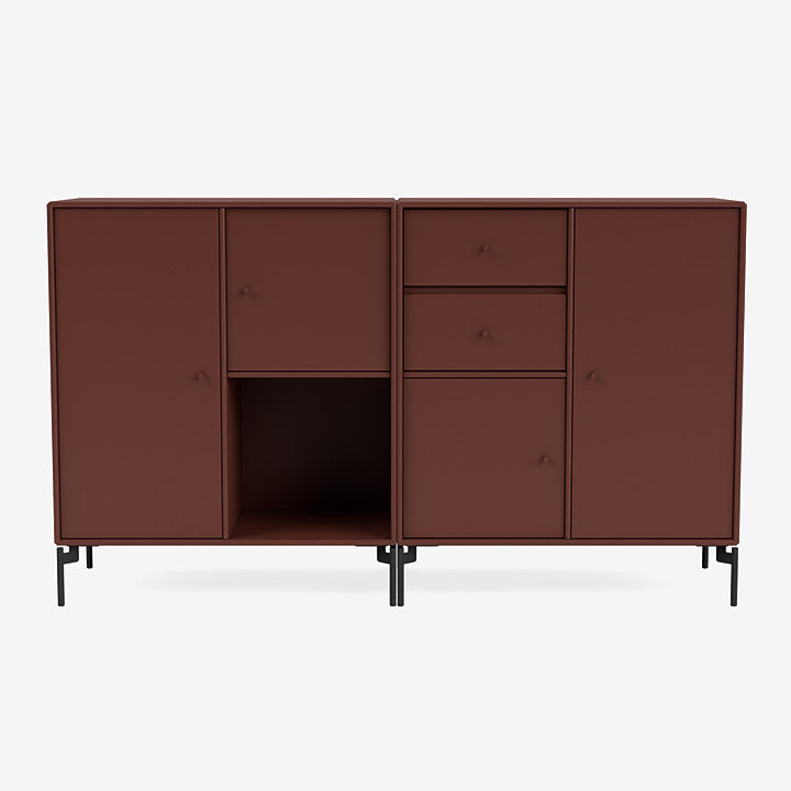 Buffet Couple par Peter J. Lassen - Montana-155 Masala-Pieds h 12.6cm-The Woods Gallery