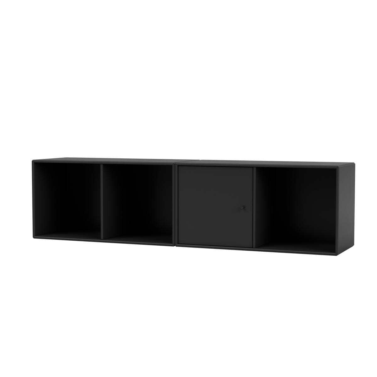 Buffet Line par Peter J. Lassen, laque 05 Black, suspendu au mur, packshot Montana