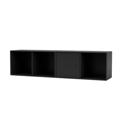 Buffet Line par Peter J. Lassen, laque 05 Black, suspendu au mur, packshot Montana
