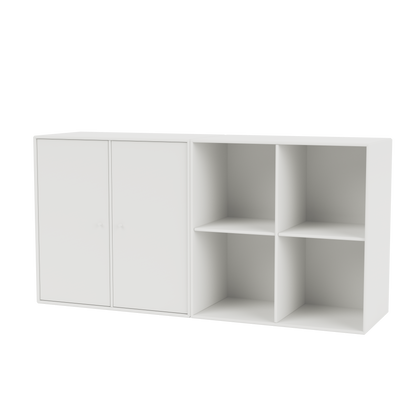 Buffet Pair par Peter J. Lassen, laque 01 White, suspendu au mur, packshot Montana