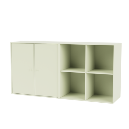 Buffet Pair par Peter J. Lassen, laque 140 Pomelo, suspendu au mur, packshot Montana