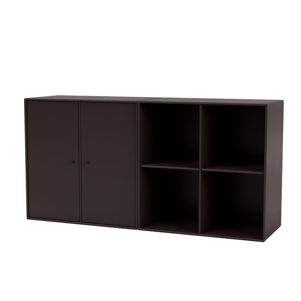 Buffet Pair par Peter J. Lassen, laque 160 Balsamic, suspendu au mur, packshot Montana