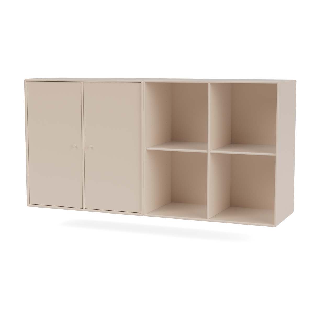 Buffet Pair par Peter J. Lassen, laque 168 Clay, suspendu au mur, packshot Montana