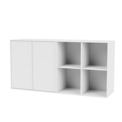 Buffet Pair par Peter J. Lassen, laque 38 Snow, suspendu au mur, packshot Montana