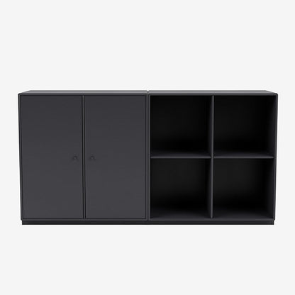 Buffet Pair par Peter J. Lassen - Montana-04 Anthracite-Plinthe h 3cm-The Woods Gallery