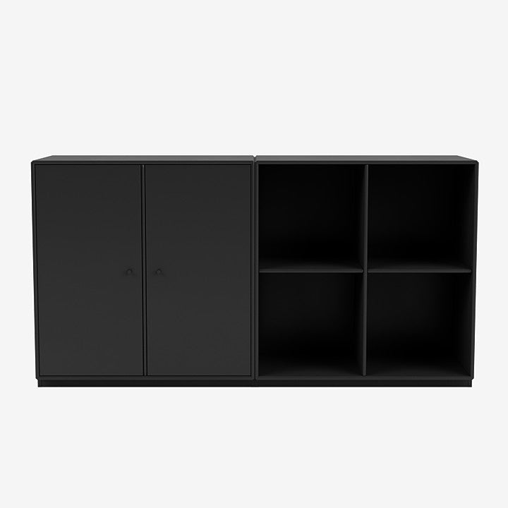 Buffet Pair par Peter J. Lassen - Montana-05 Black-Plinthe h 3cm-The Woods Gallery