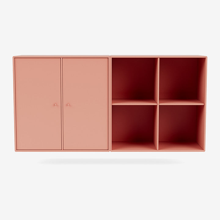 Buffet Pair par Peter J. Lassen - Montana-151 Rhubarb-Avec rail de suspension-The Woods Gallery
