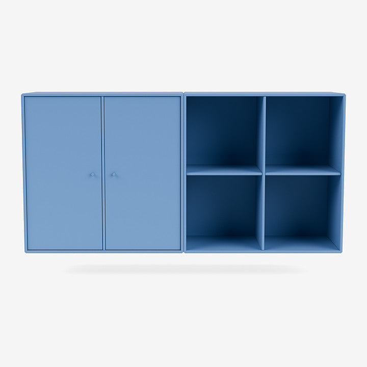 Buffet Pair par Peter J. Lassen - Montana-154 Azure-Avec rail de suspension-The Woods Gallery