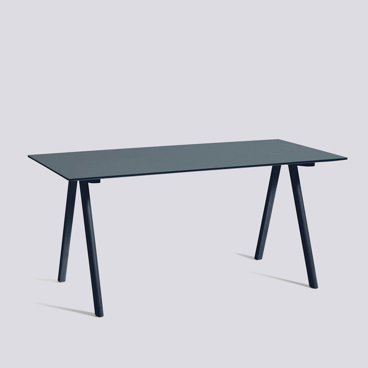 Bureau CPH 10 de Ronan et Erwan Bouroullec - Hay-Chêne massif laqué bleu profond, plateau linoléum bleu fumé-The Woods Gallery