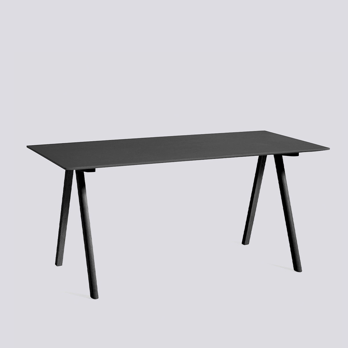 Bureau CPH 10 de Ronan et Erwan Bouroullec - Hay-Chêne massif laqué noir, plateau linoléum noir-The Woods Gallery