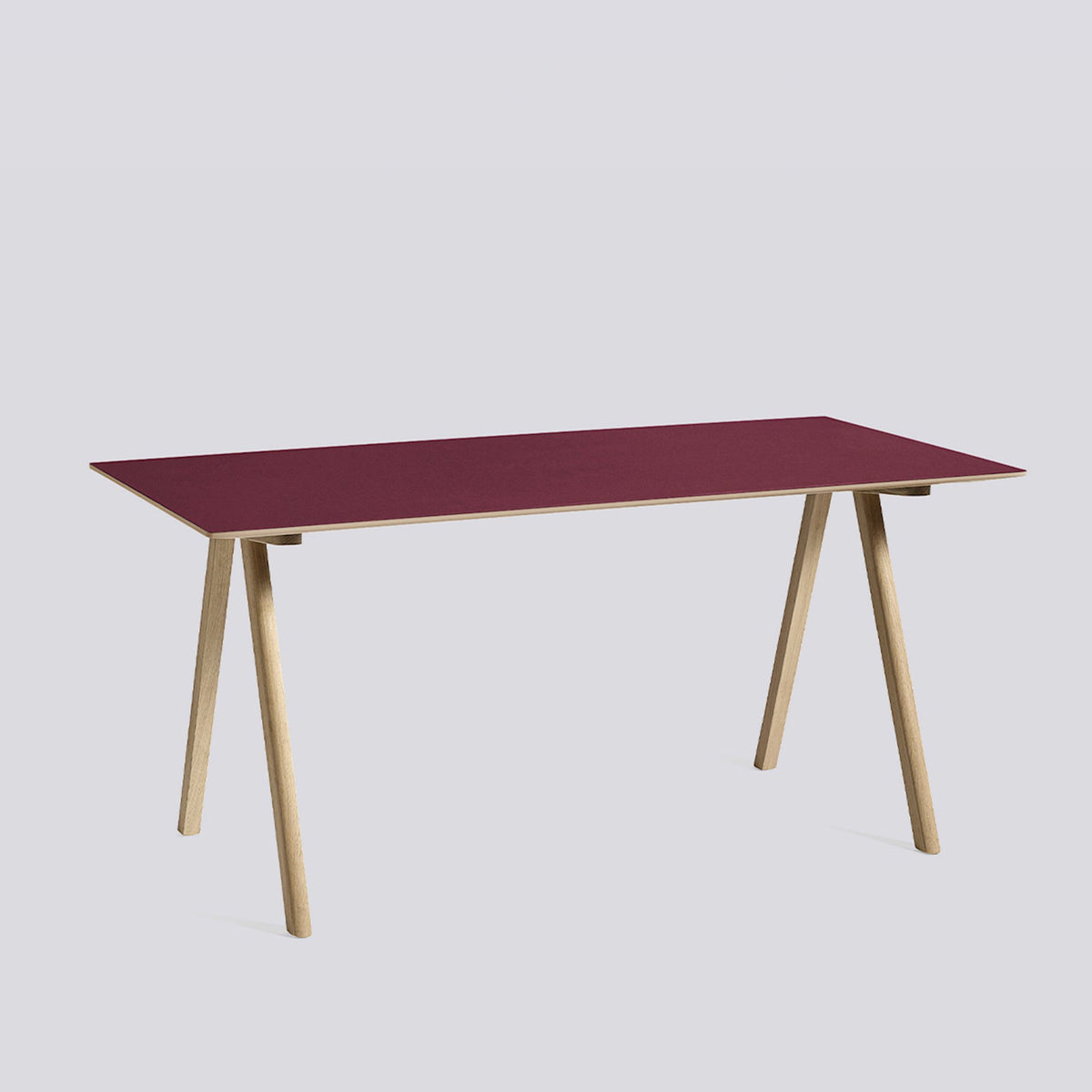 Bureau CPH 10 de Ronan et Erwan Bouroullec - Hay-Chêne massif laqué, plateau linoléum bordeaux-The Woods Gallery