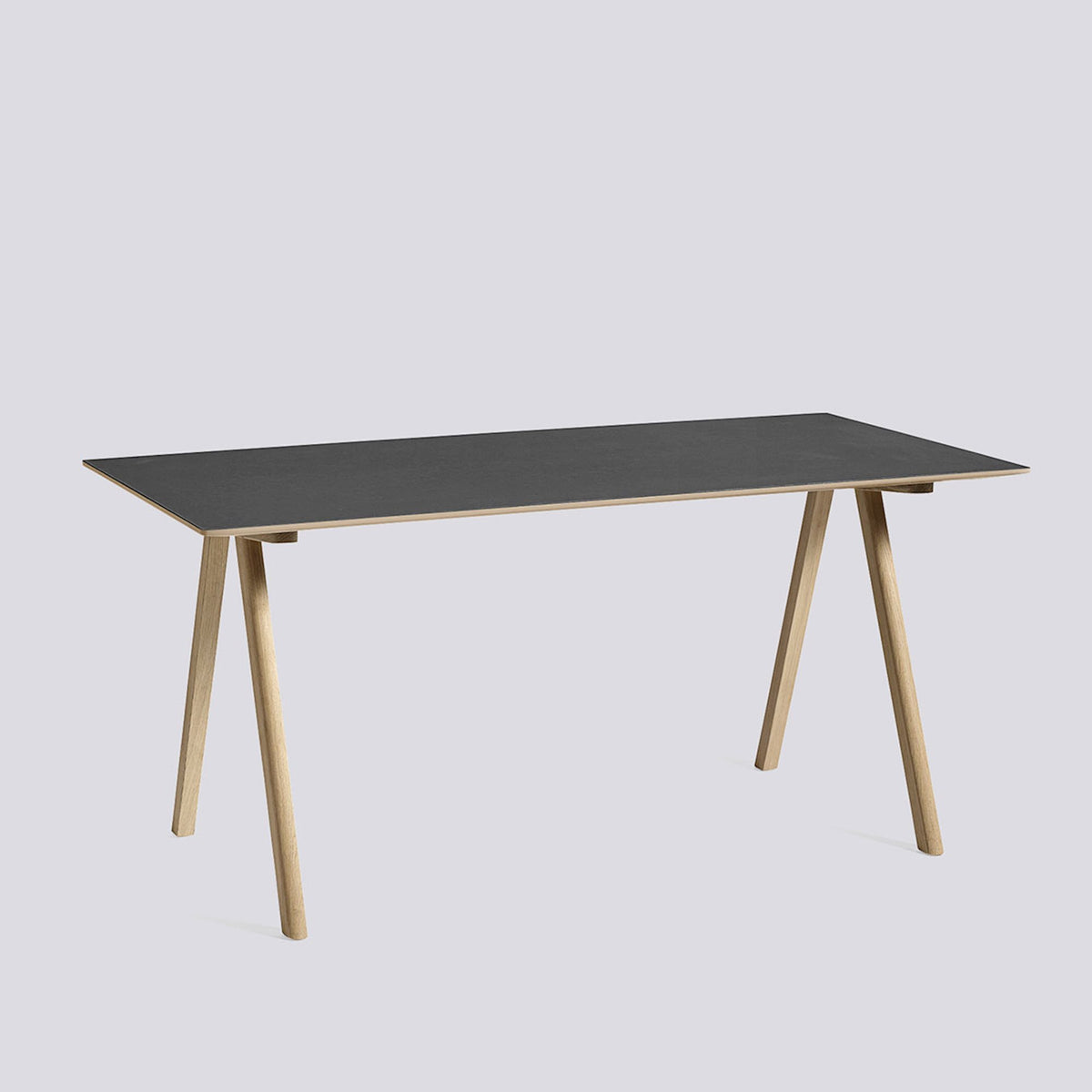 Bureau CPH 10 de Ronan et Erwan Bouroullec - Hay-Chêne massif laqué, plateau linoléum noir-The Woods Gallery