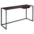 Bureau-Console Calamo L 130 cm par Gabriele Rosa - Zanotta-plateau brun et piètement noir, vue de trois quarts-The Woods Gallery