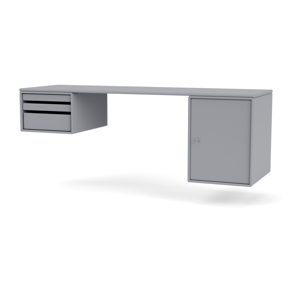 Bureau Oblong Workshop par Peter J. Lassen, laque 100 Graphic, suspendu au mur, packshot Montana