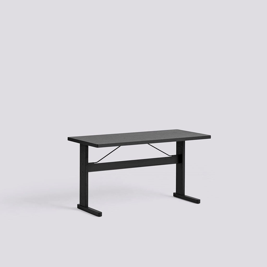 Bureau Passerelle L 140 - Hay-Chêne - Noir-The Woods Gallery