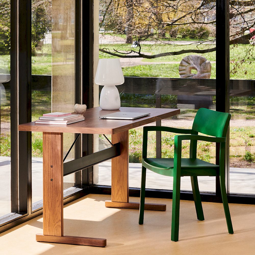 Bureau Passerelle L 140 - Hay-Chêne - Noir-The Woods Gallery
