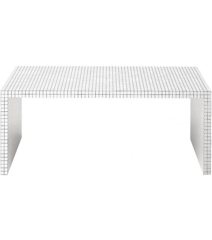 Bureau Quaderna 2830 de Superstudio - L 180 cm - Zanotta-vue de face, piètement en U-The Woods Gallery