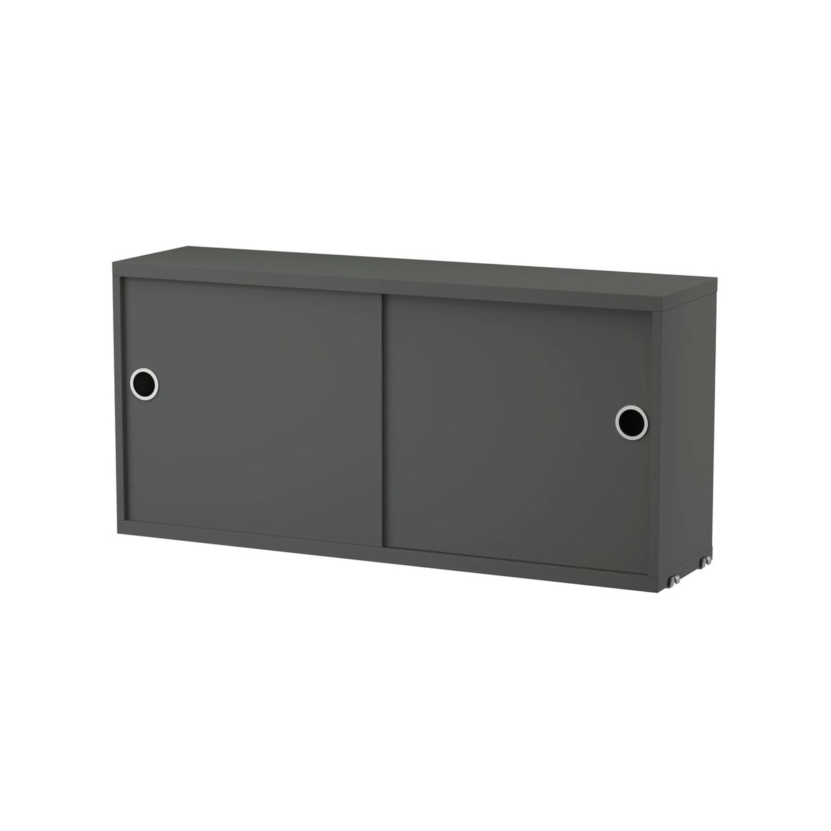 Caisson Cabinet coulissant de Nils Strinning, String Furniture, coloris gris foncé, 78x20cm, packshot sur fond blanc