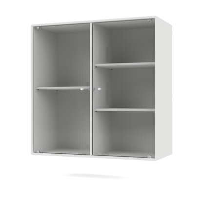 Cabinet Ripple II par Peter J. Lassen, laque 01 White, suspendu au mur, packshot Montana