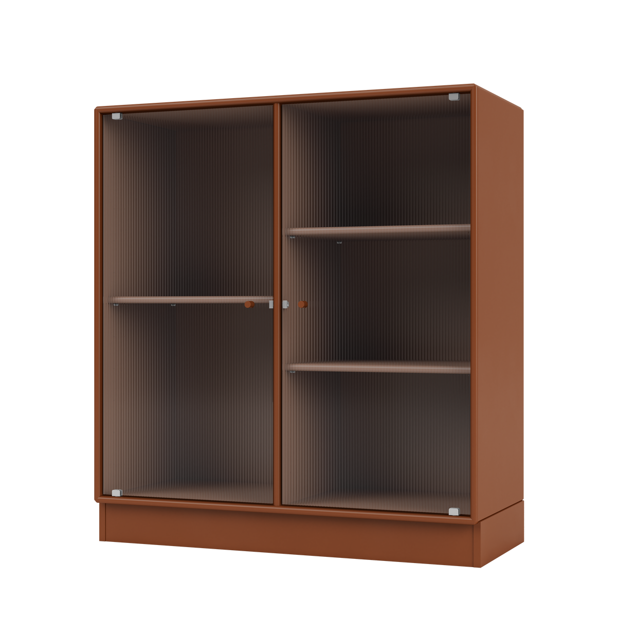 Cabinet Ripple II par Peter J. Lassen, laque 146 Hazelnut, sur socle de 7 cm, packshot Montana