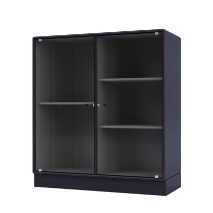 Cabinet Ripple II par Peter J. Lassen, laque 147 Shadow, sur socle de 7 cm, packshot Montana