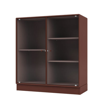 Cabinet Ripple II par Peter J. Lassen, laque 155 Masala, sur socle de 7 cm, packshot Montana