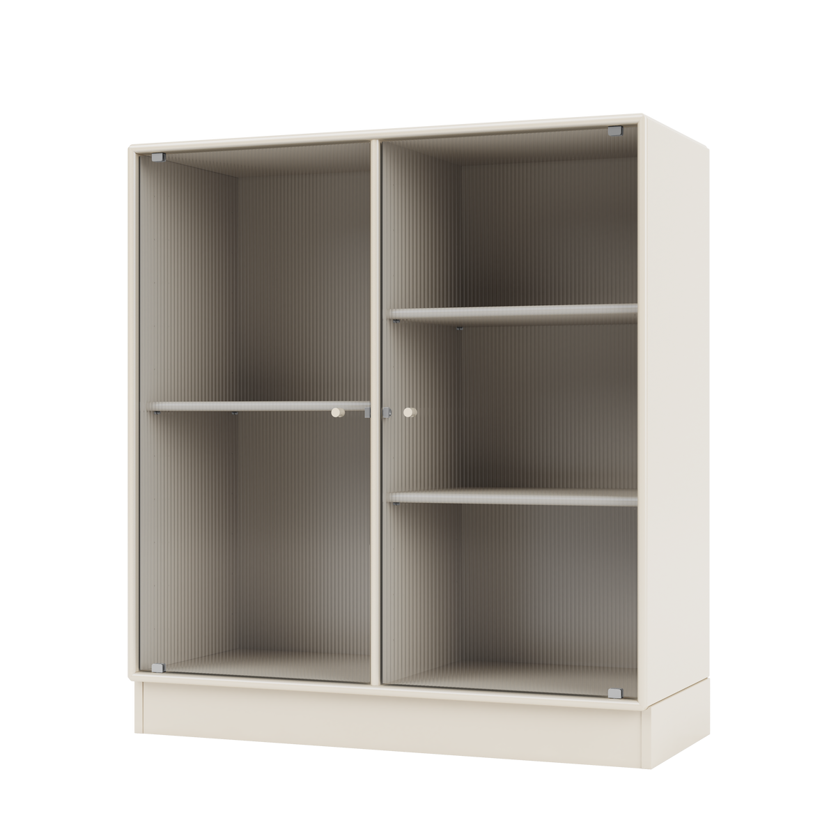 Cabinet Ripple II par Peter J. Lassen, laque 158 Oat, sur socle de 7 cm, packshot Montana