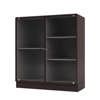 Cabinet Ripple II par Peter J. Lassen, laque 160 Balsamic, sur socle de 7 cm, packshot Montana