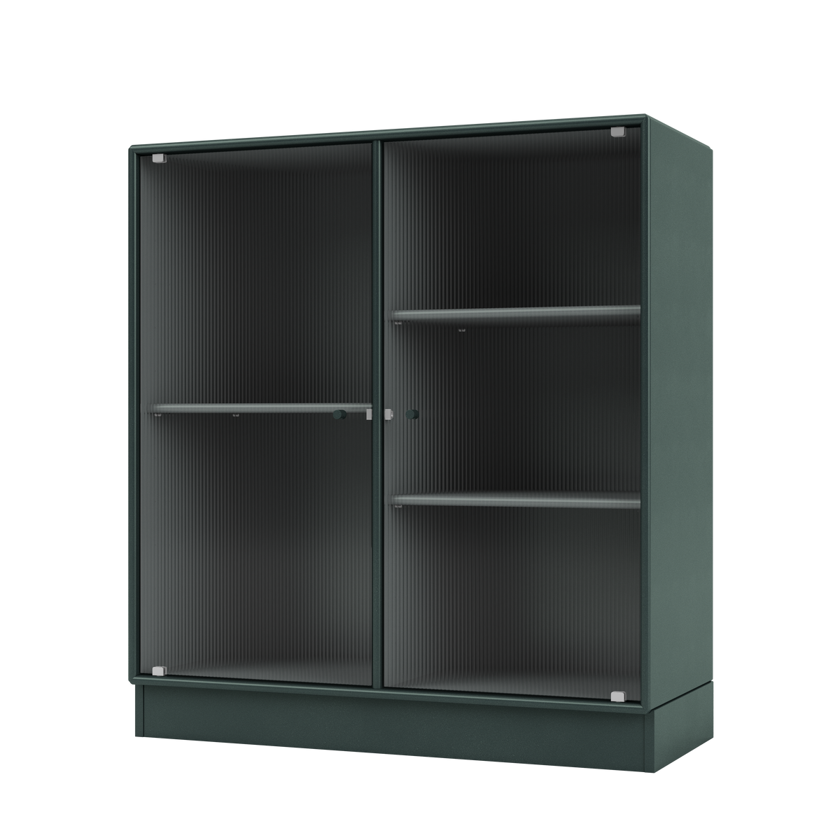 Cabinet Ripple II par Peter J. Lassen, laque 163 Black Jade, sur socle de 7 cm, packshot Montana