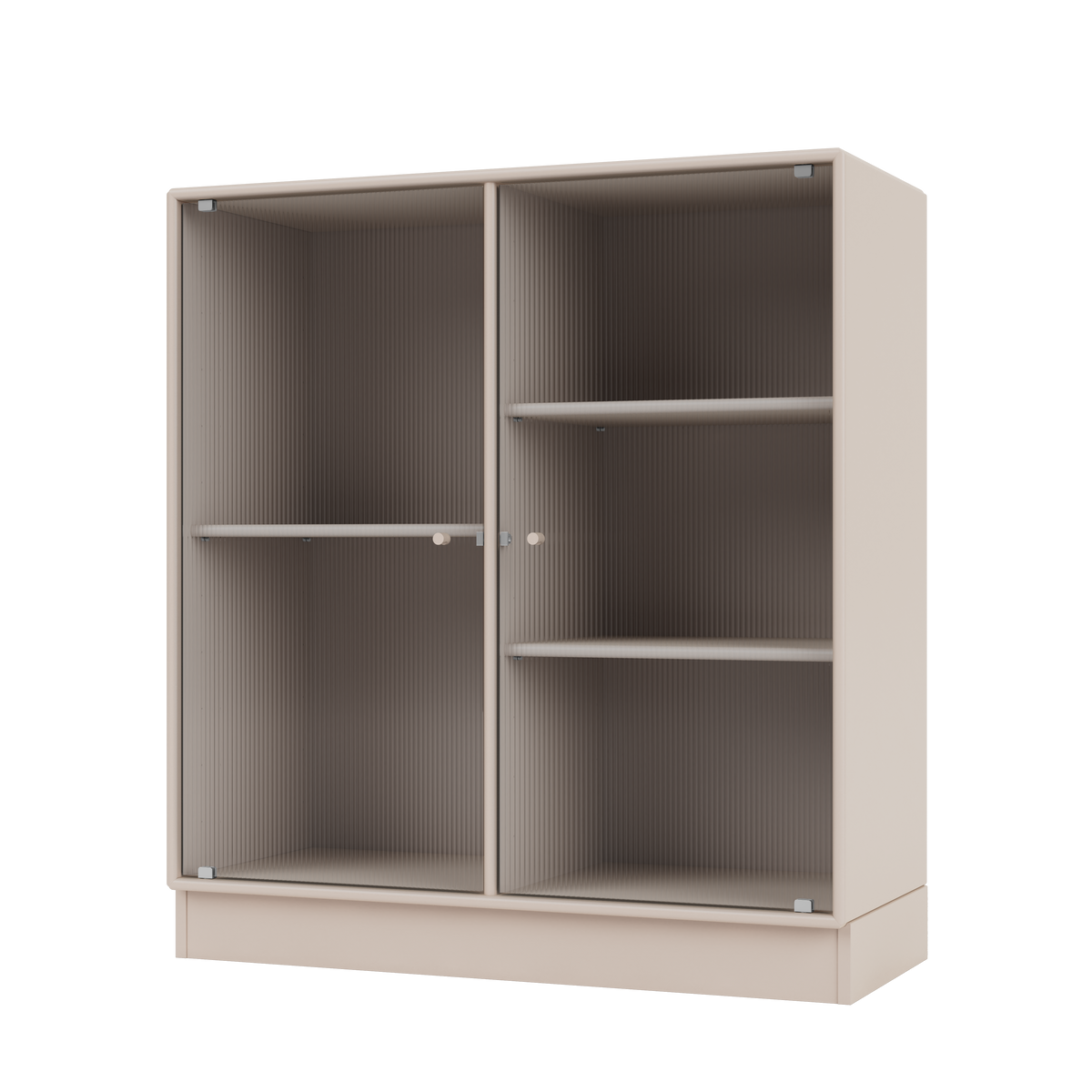 Cabinet Ripple II par Peter J. Lassen, laque 168 Clay, sur socle de 7 cm, packshot Montana
