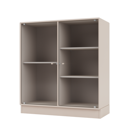 Cabinet Ripple II par Peter J. Lassen, laque 168 Clay, sur socle de 7 cm, packshot Montana