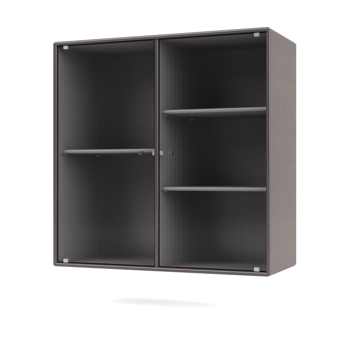 Cabinet Ripple II par Peter J. Lassen, laque 35 Coffee, suspendu au mur, packshot Montana