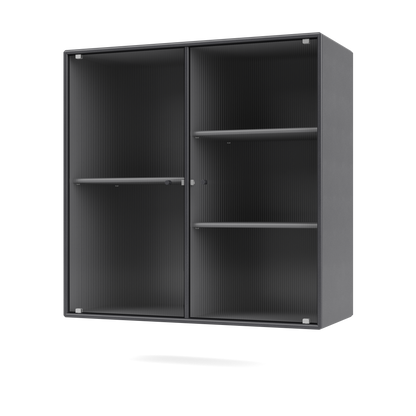 Cabinet Ripple II par Peter J. Lassen, laque 36 Coal, suspendu au mur, packshot Montana