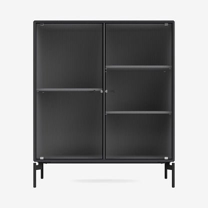 Cabinet Ripple II par Peter J. Lassen - Montana-04 Anthracite-Pieds h 12.6cm-The Woods Gallery