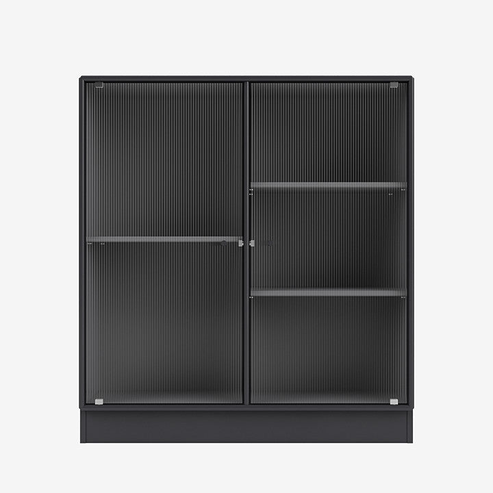 Cabinet Ripple II par Peter J. Lassen - Montana-04 Anthracite-Plinthe h 7cm-The Woods Gallery