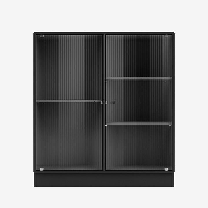 Cabinet Ripple II par Peter J. Lassen - Montana-05 Black-Plinthe h 7cm-The Woods Gallery