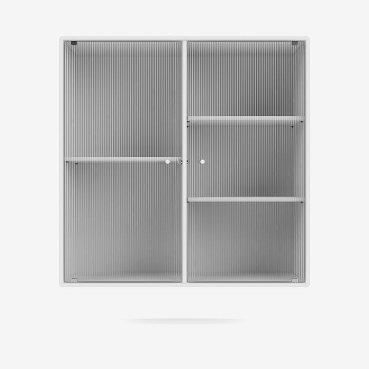 Cabinet Ripple II par Peter J. Lassen - Montana-101 New White-Avec rail de suspension-The Woods Gallery
