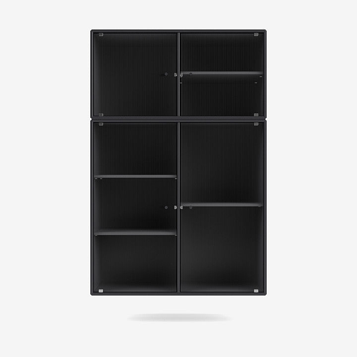 Cabinet Ripple III par Peter J. Lassen - Montana-04 Anthracite-Avec rail de suspension-The Woods Gallery