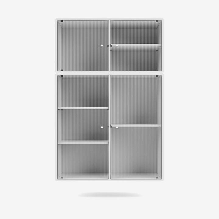 Cabinet Ripple III par Peter J. Lassen - Montana-101 New White-Avec rail de suspension-The Woods Gallery