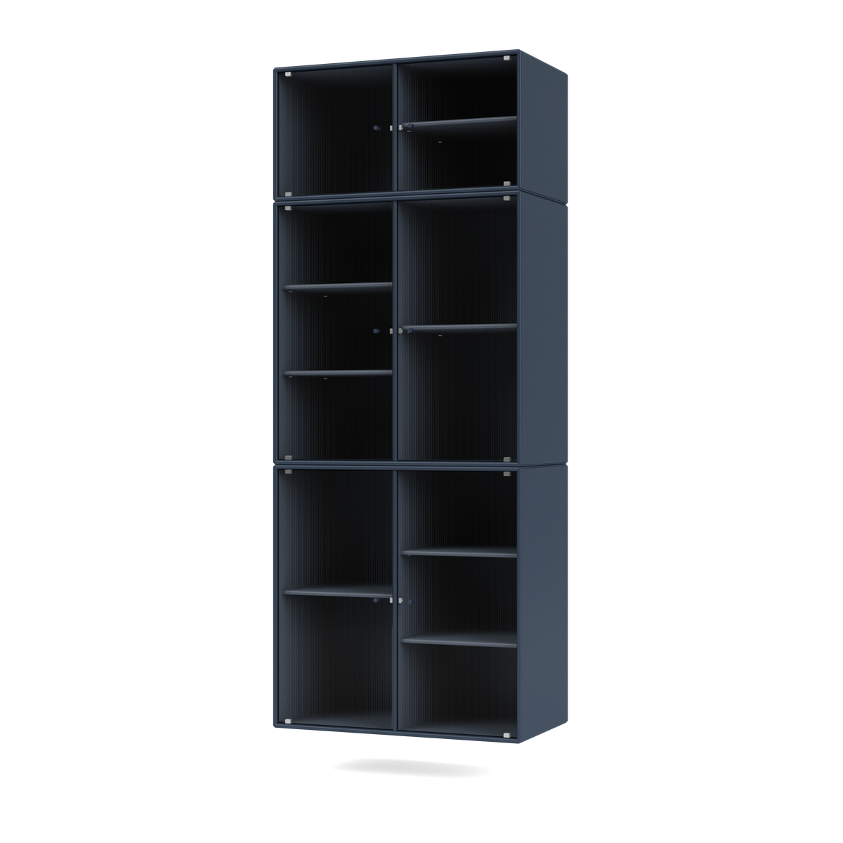 Cabinet Ripple IV par Peter J. Lassen, laque 138 Juniper, suspendu au mur, packshot Montana