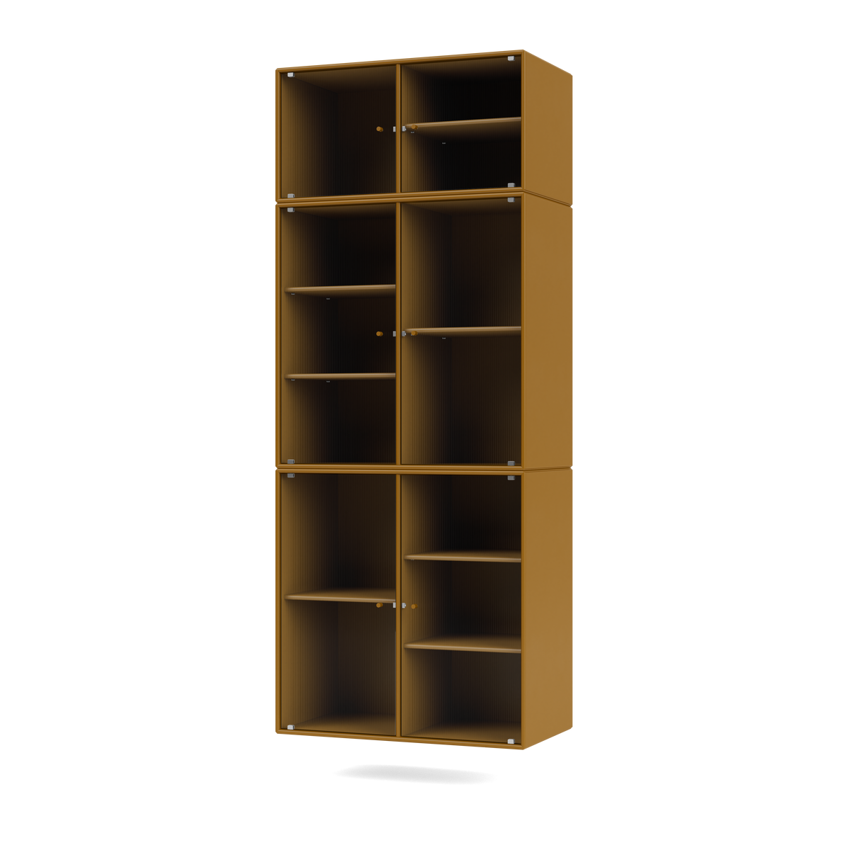 Cabinet Ripple IV par Peter J. Lassen, laque 142 Amber, suspendu au mur, packshot Montana