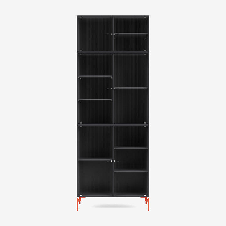 Cabinet Ripple IV par Peter J. Lassen - Montana-04 Anthracite-Pieds h 12.6cm-The Woods Gallery
