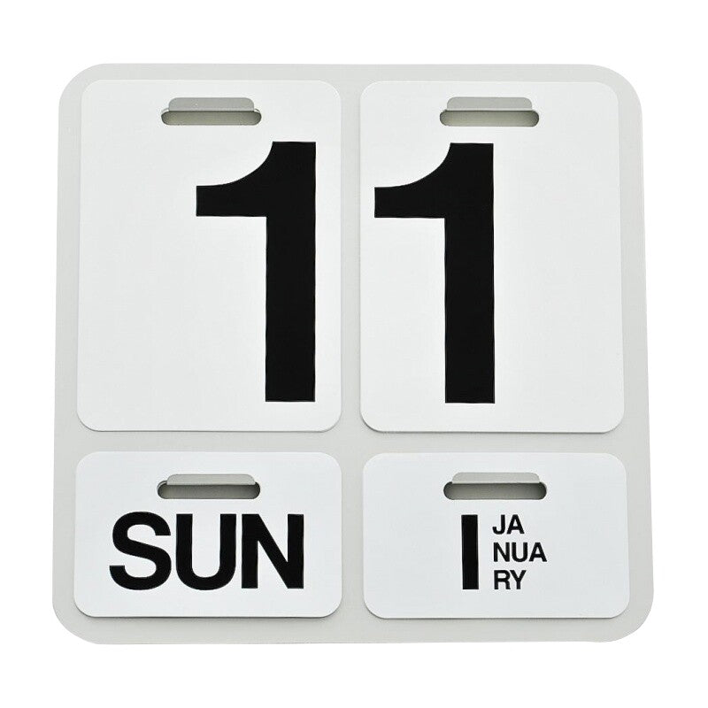 Calendrier Formosa par Enzo Mari - Danese Milano-Noir/Alu-Anglais-The Woods Gallery