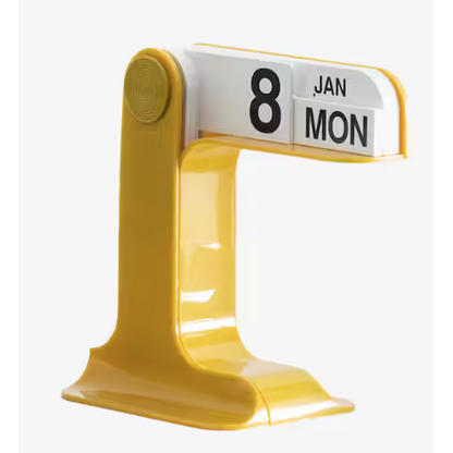 Calendrier Timor par Enzo Mari - Danese Milano-Jaune-Anglais-The Woods Gallery
