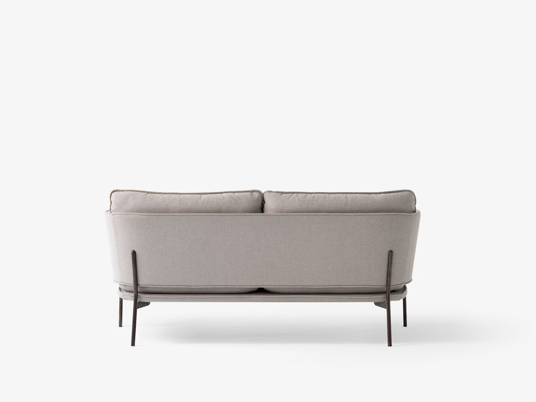 Canapé 2 places Cloud LN2 de Luca Nichetto - &amp;Tradition-Chrome-Tissu groupe 1-The Woods Gallery